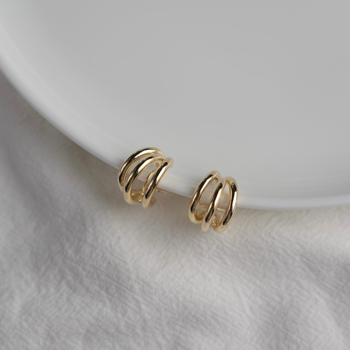 Gold Classic Hoop Wrap Clip On