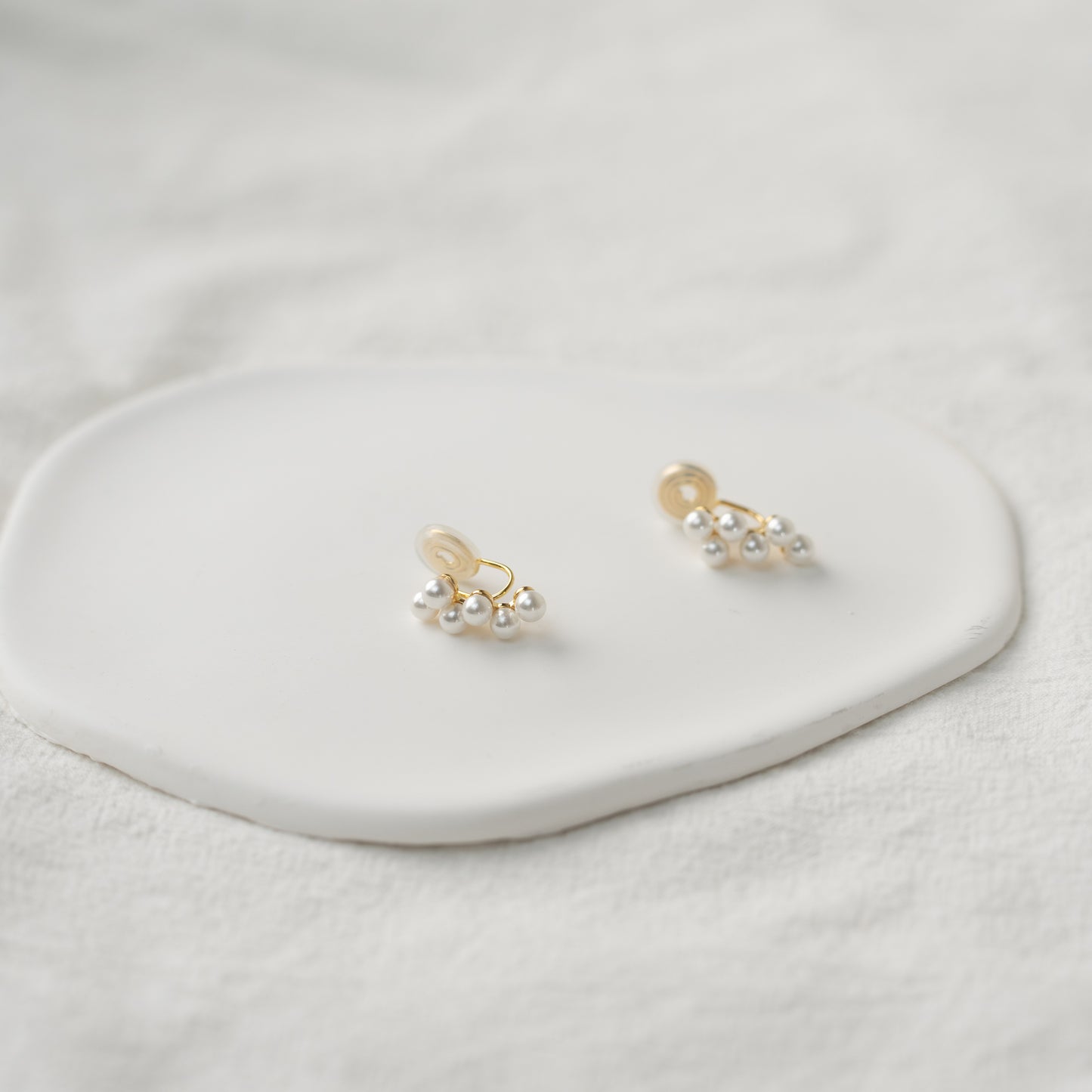 Six Petals Clip-On Earrings