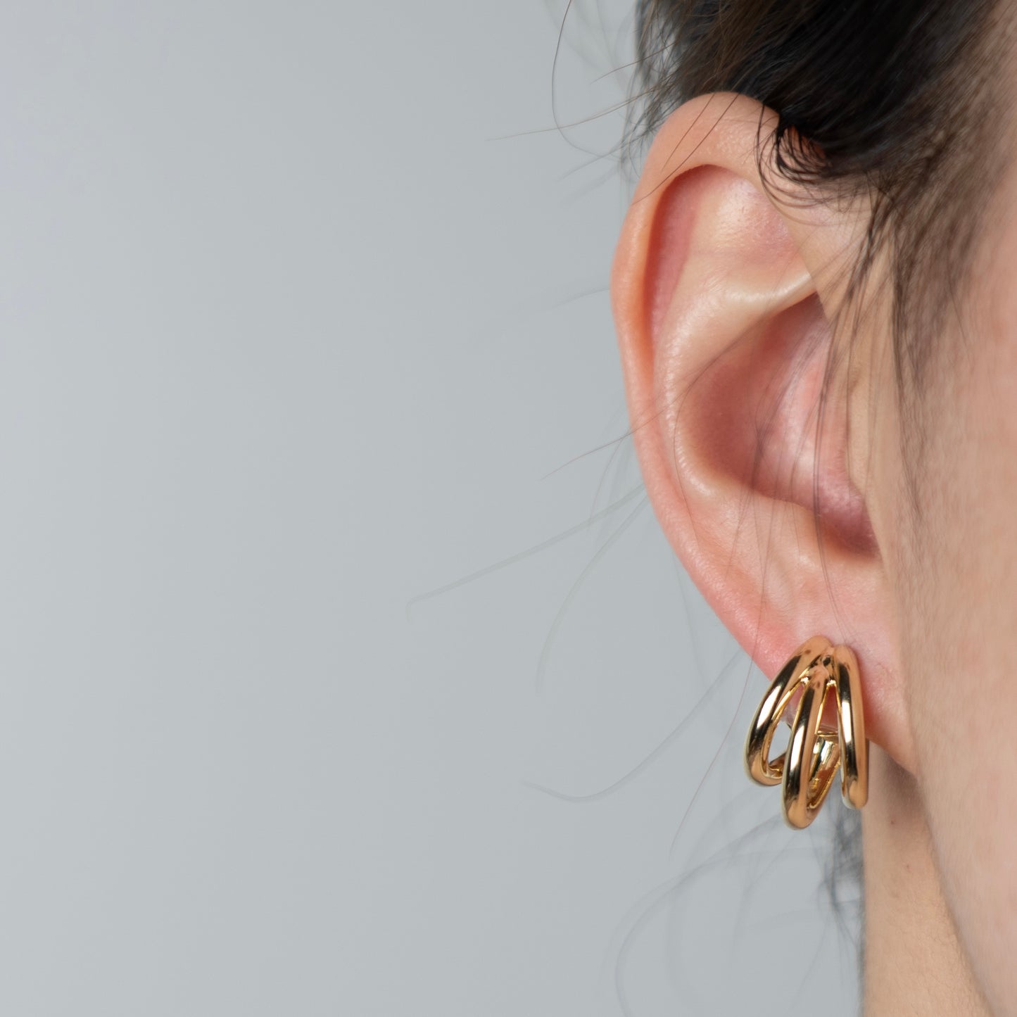 Gold Classic Hoop Wrap Clip On
