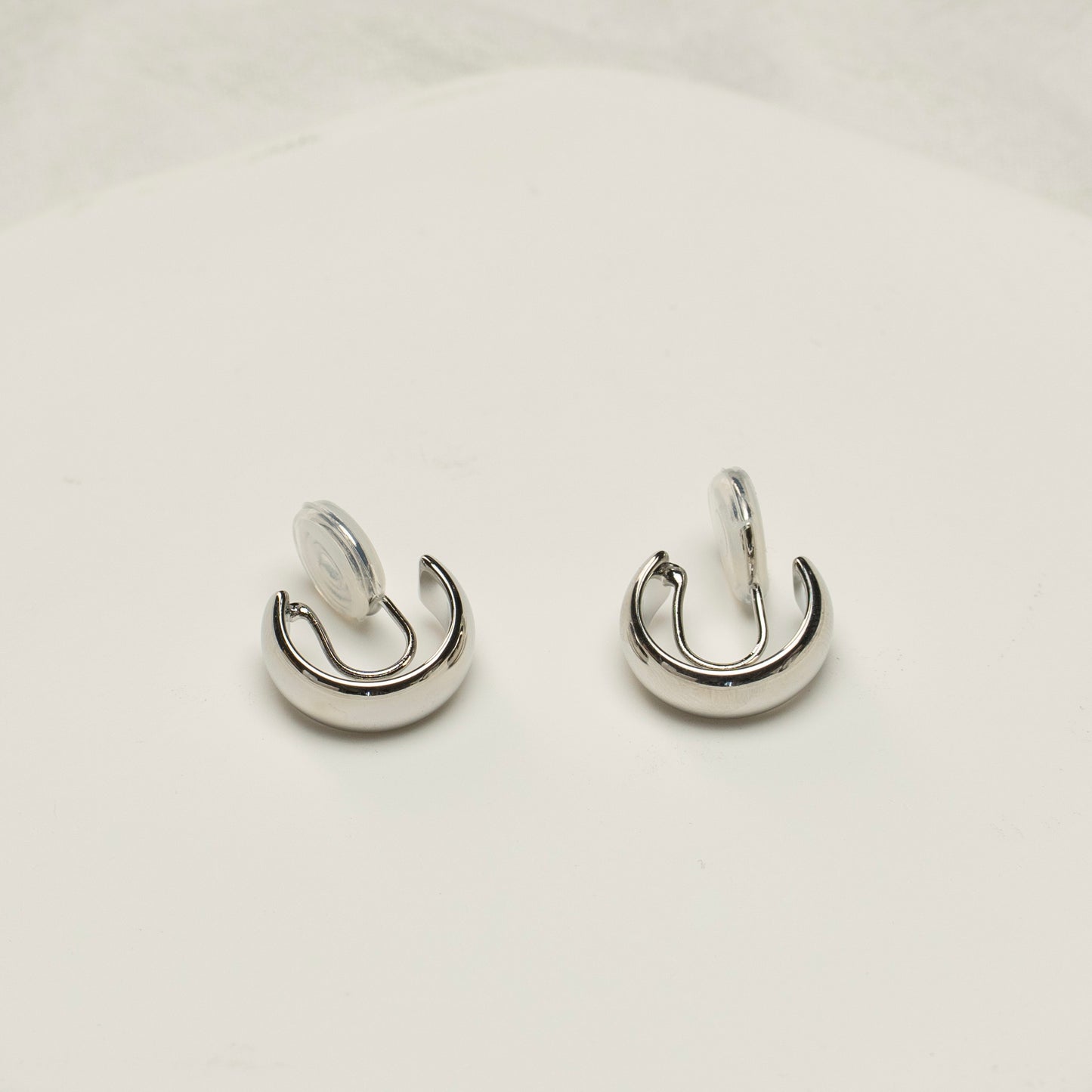 Tiny Huggie Silver Clip-On
