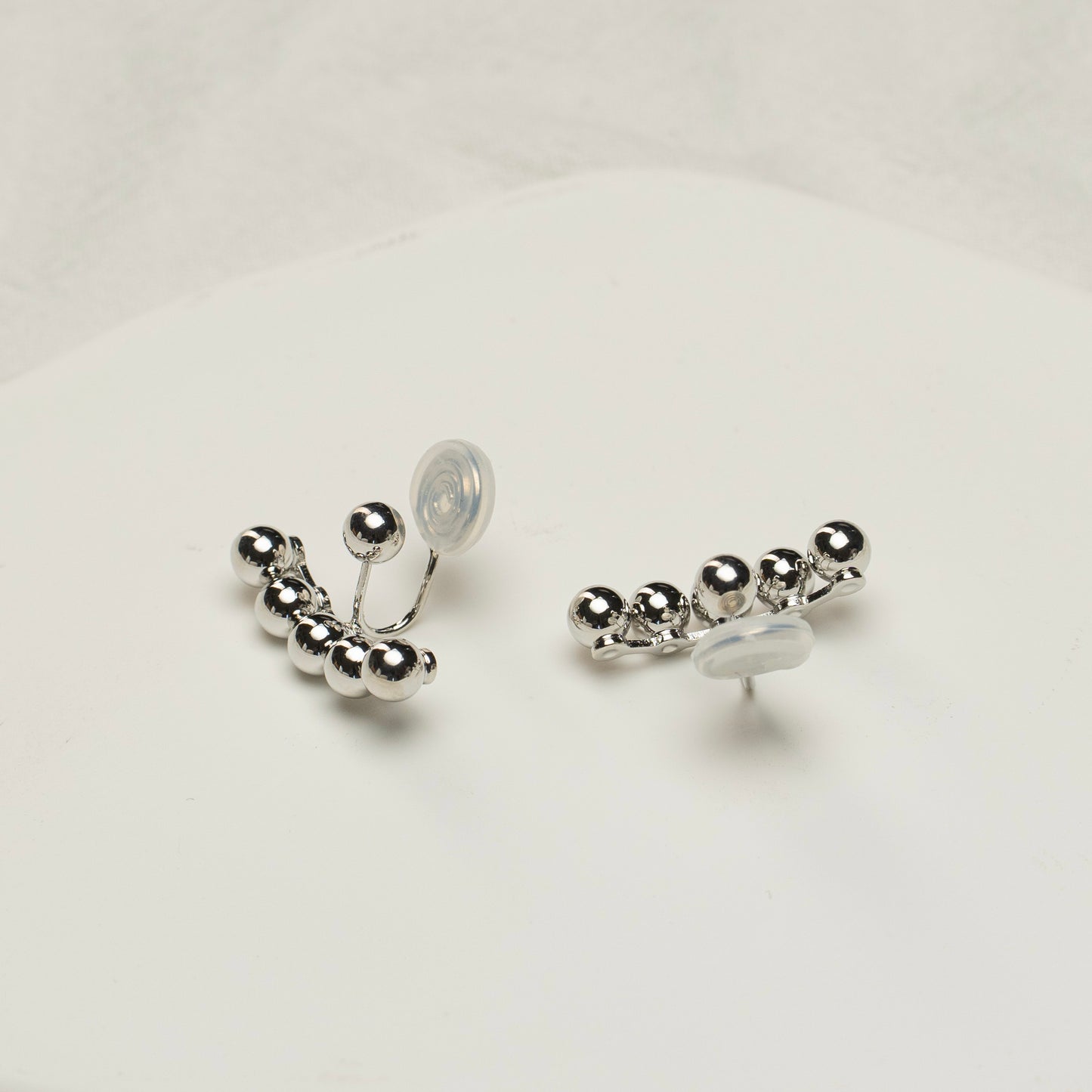 Silver Beads Clip-On