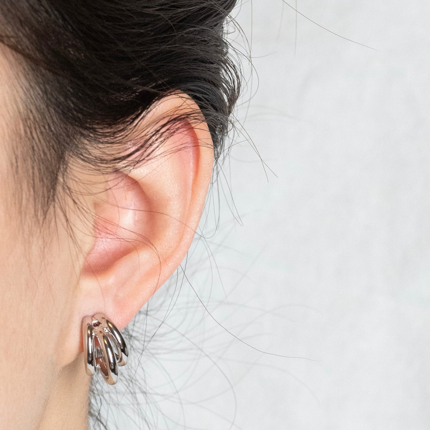 Silver Classic Hoop Wrap Clip On