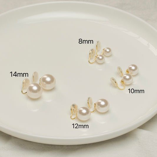 8/10/12/14mm Pearl Clip On