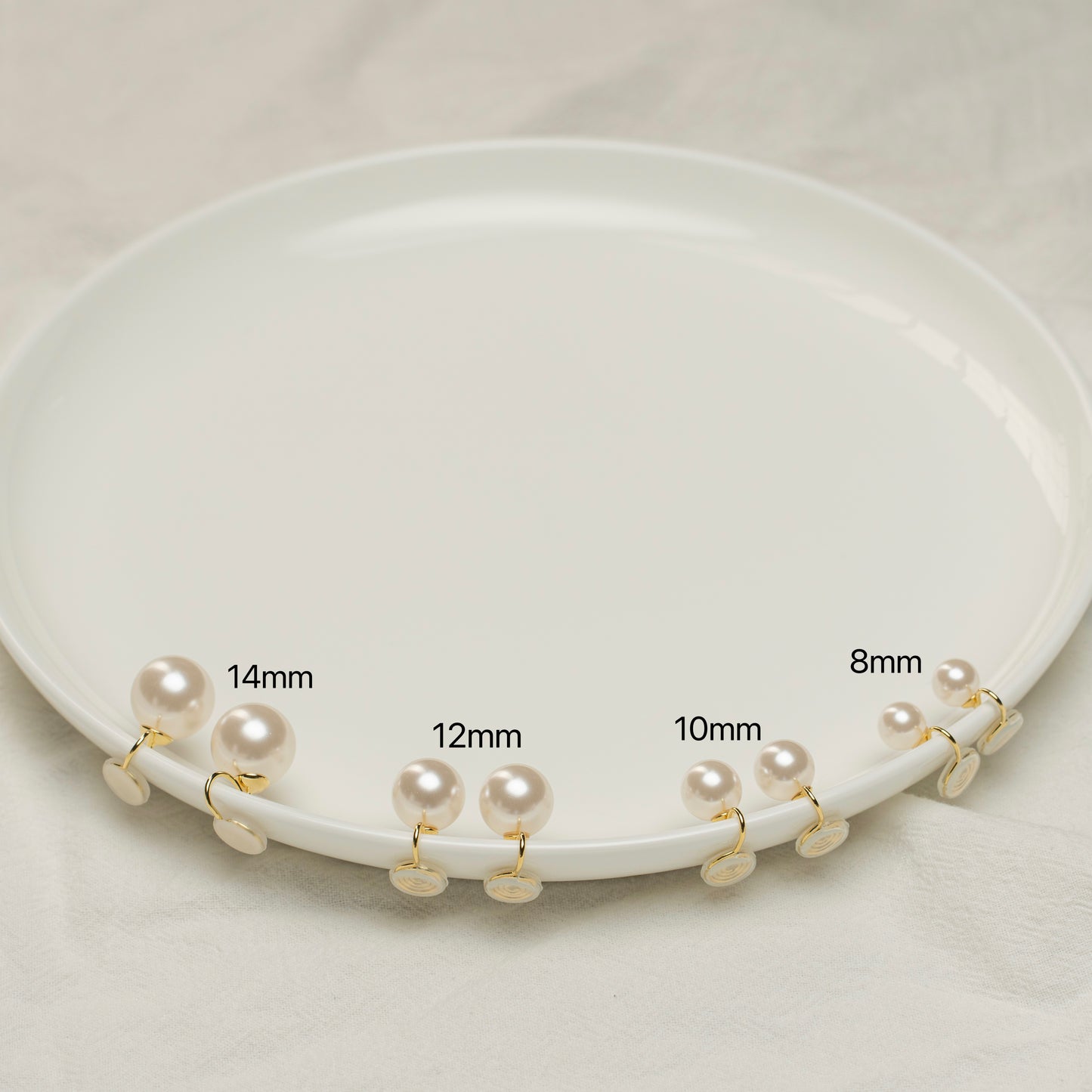 8/10/12/14mm Pearl Clip On