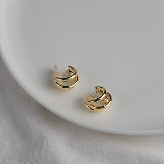 Gold Classic Hoop Wrap Clip On
