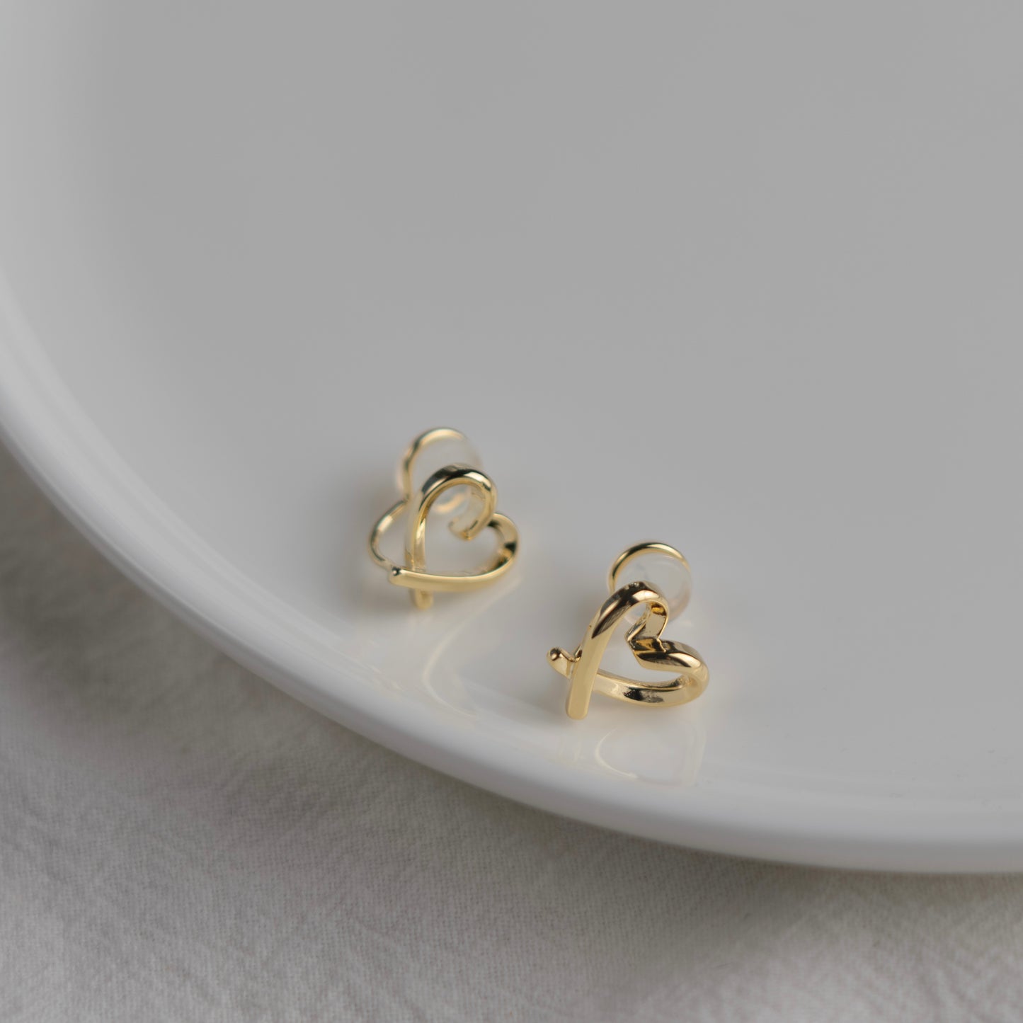 Gold Heart Clip On