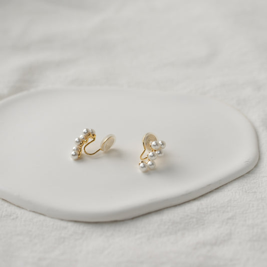 Six Petals Clip-On Earrings