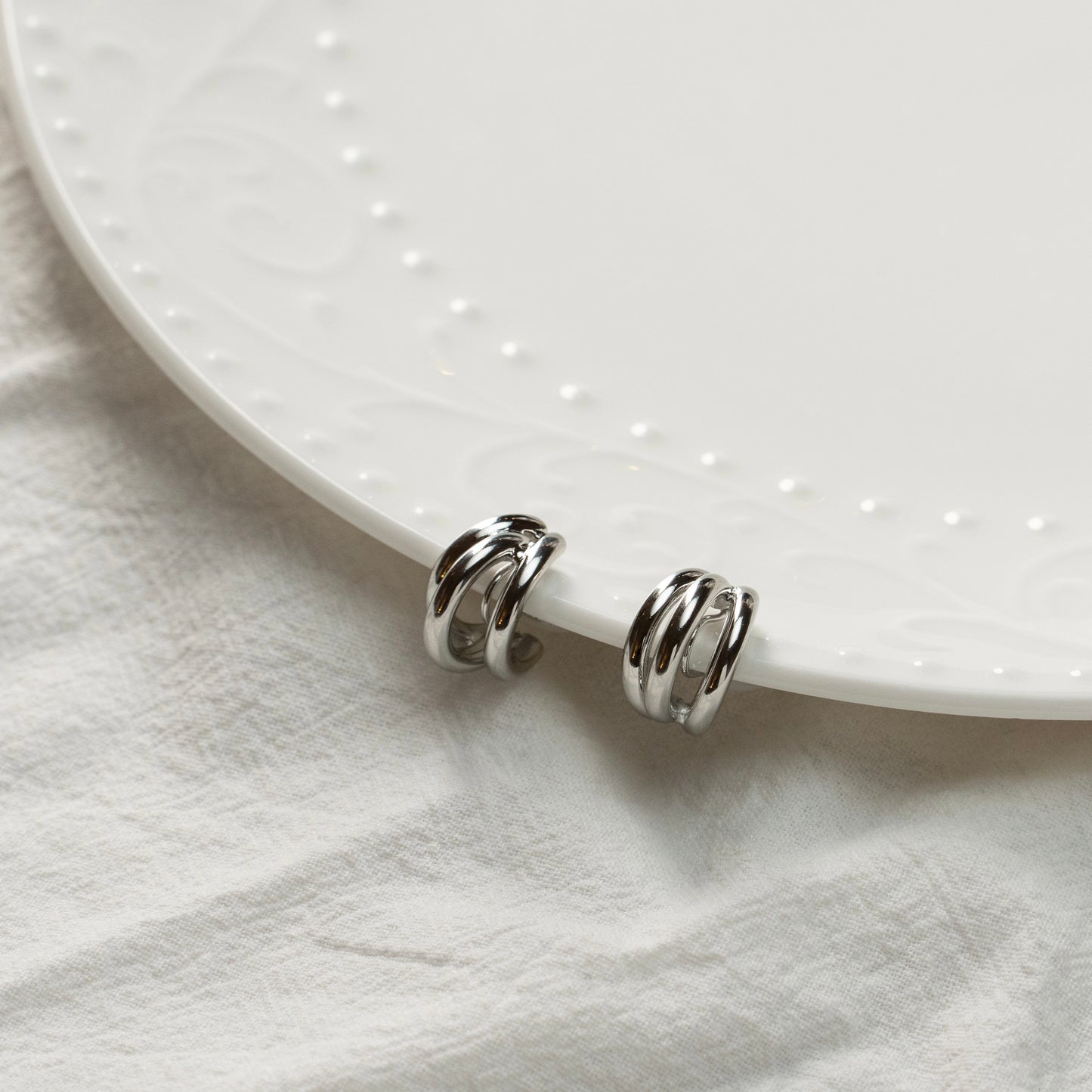 Silver Classic Hoop Wrap Clip On