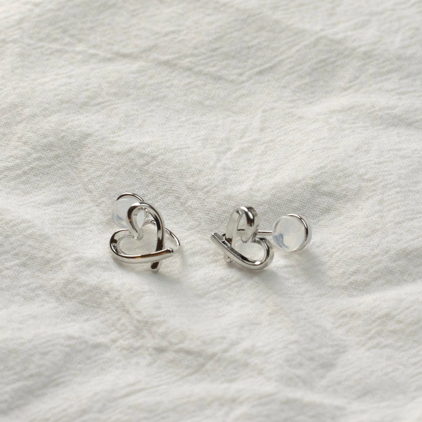 Silver Heart Clip On
