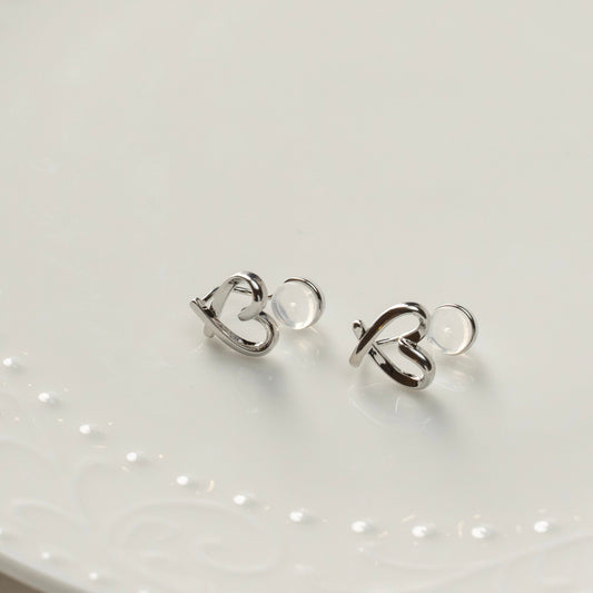Silver Heart Clip On
