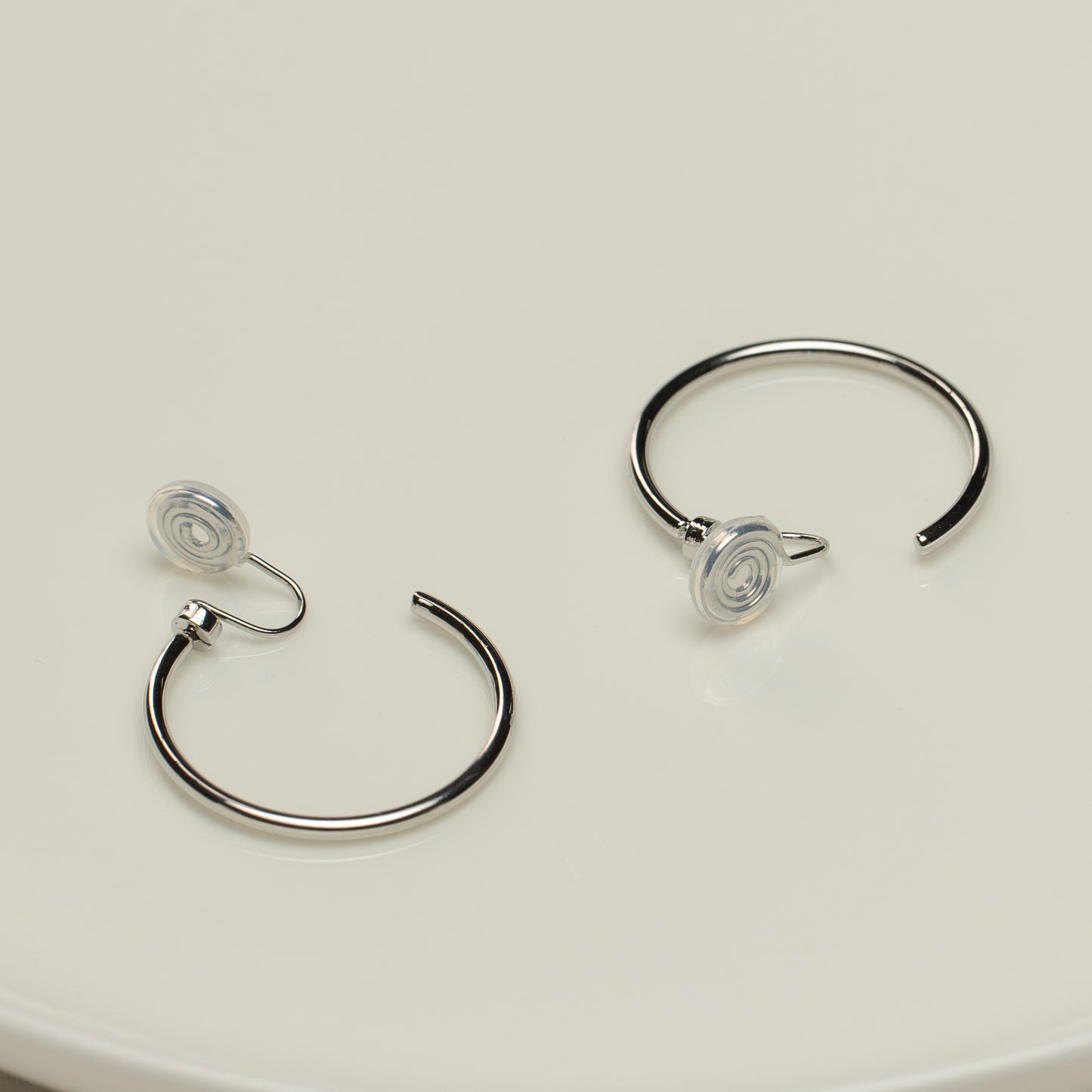 30mm Silver Hoop Clip-On