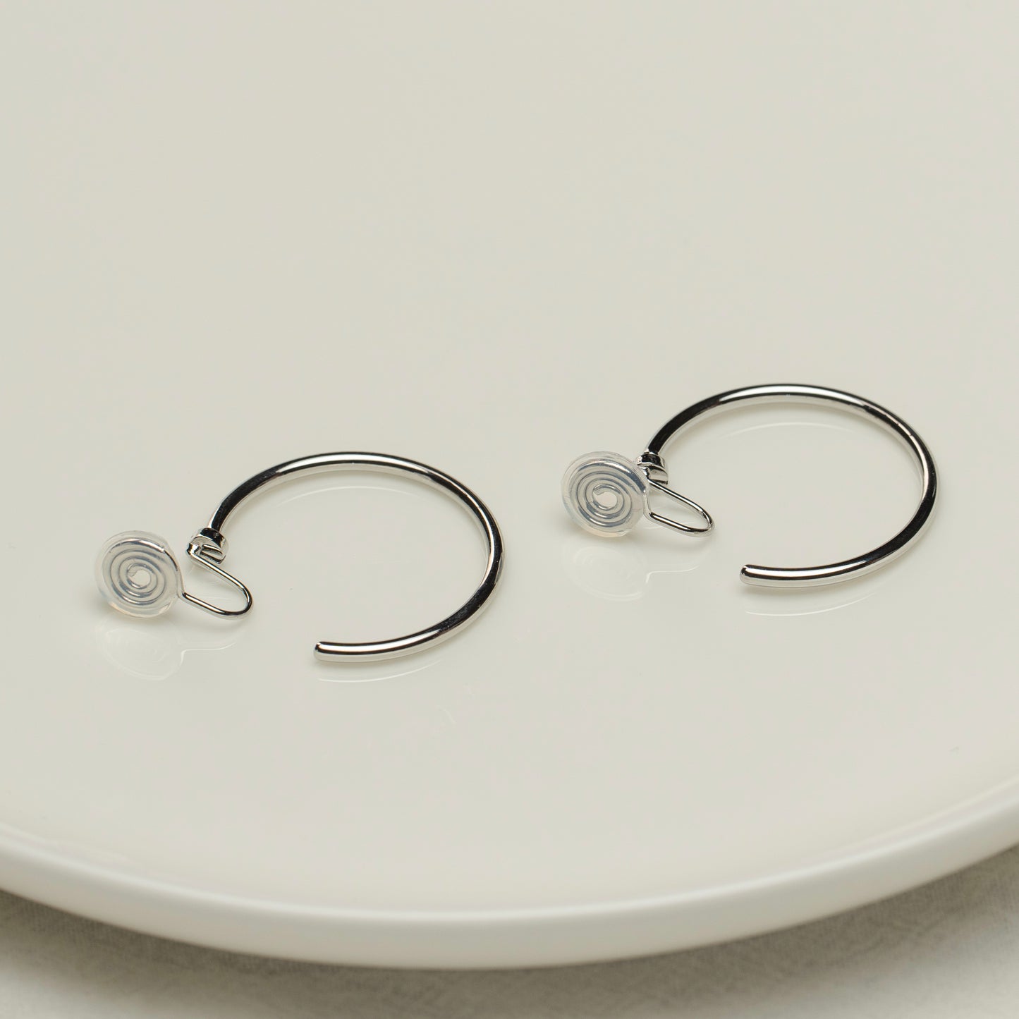 30mm Silver Hoop Clip-On