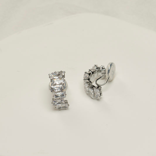 Zirconia Silver Clip-On