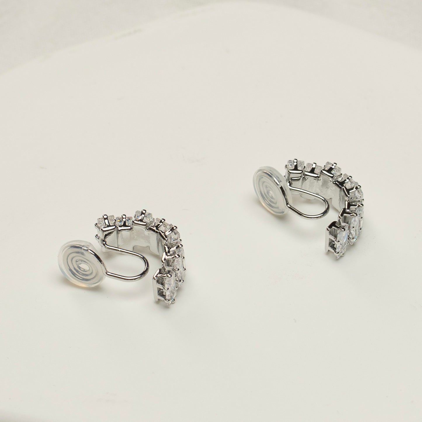 Zirconia Silver Clip-On