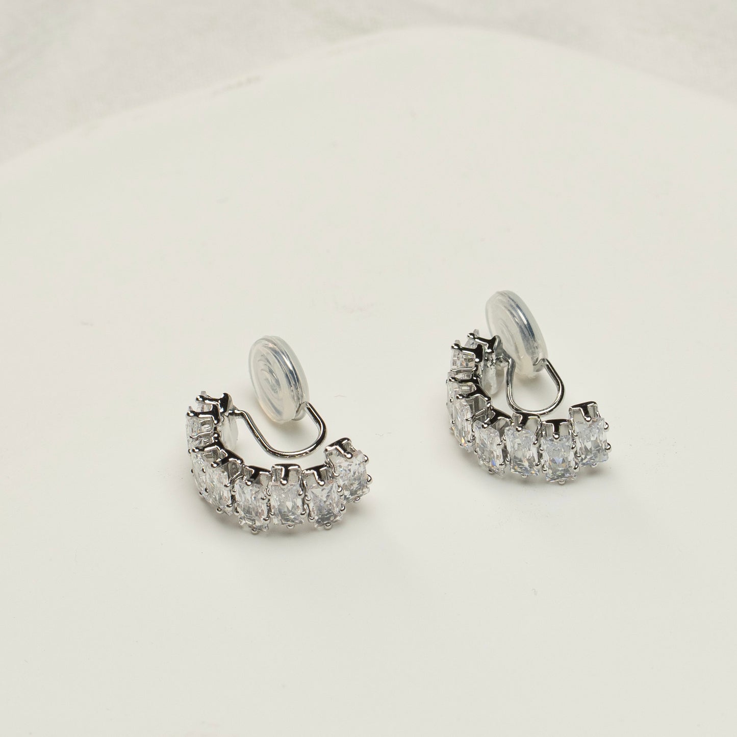 Zirconia Silver Clip-On