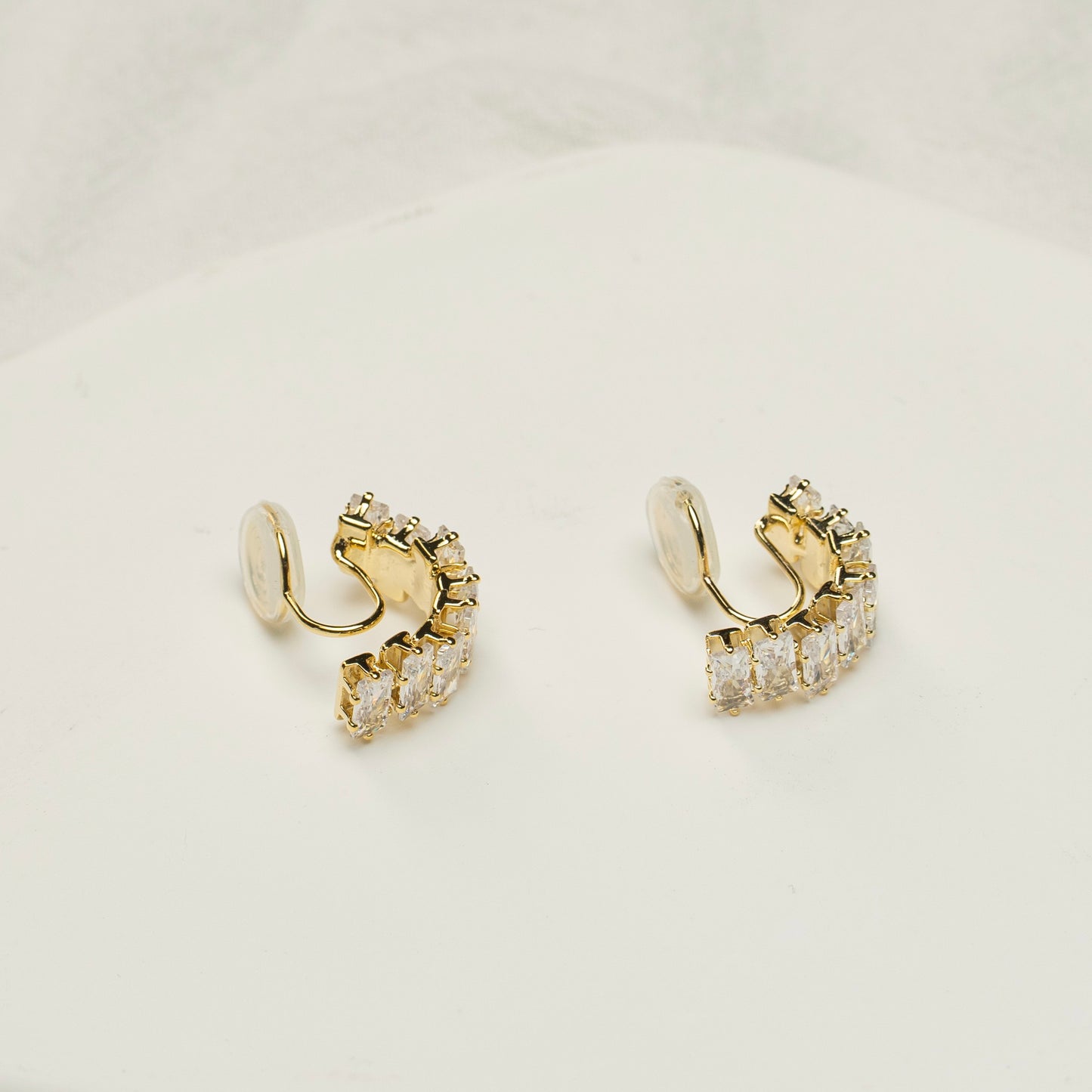 Zirconia Gold Clip-On