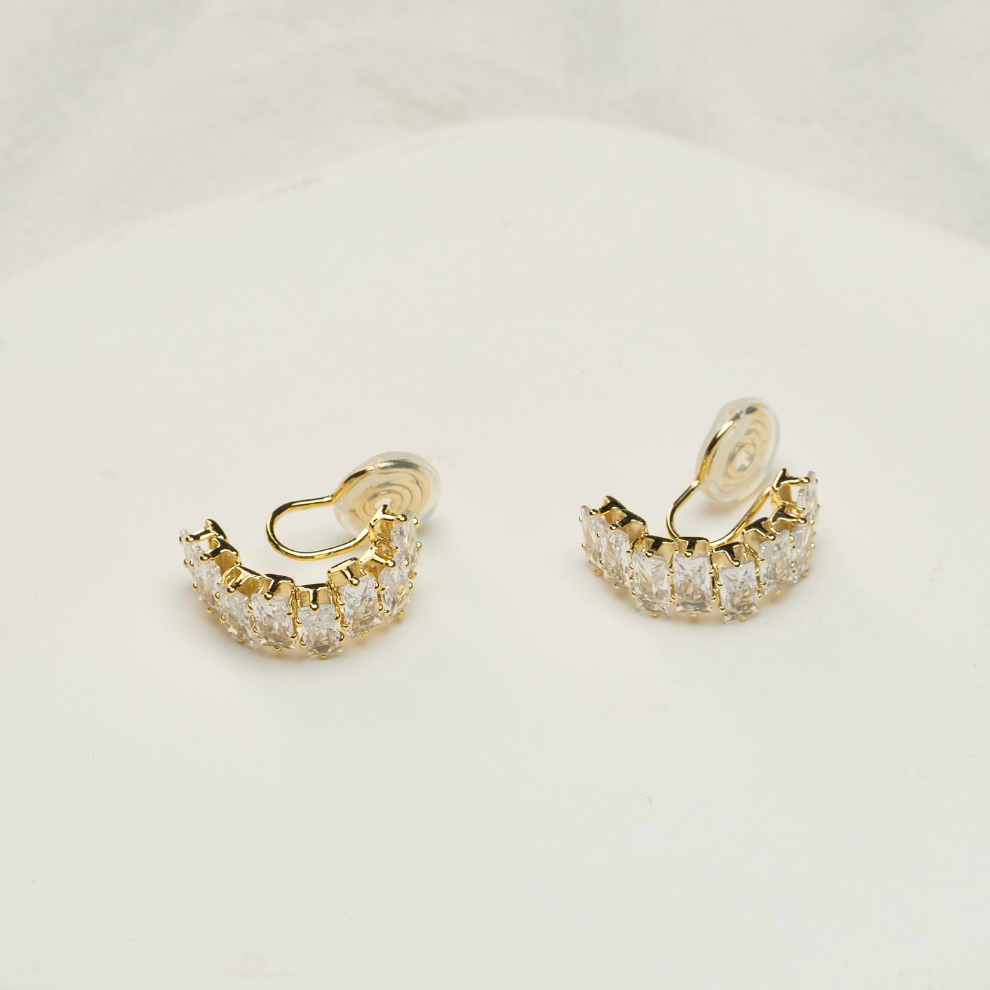 Zirconia Gold Clip-On