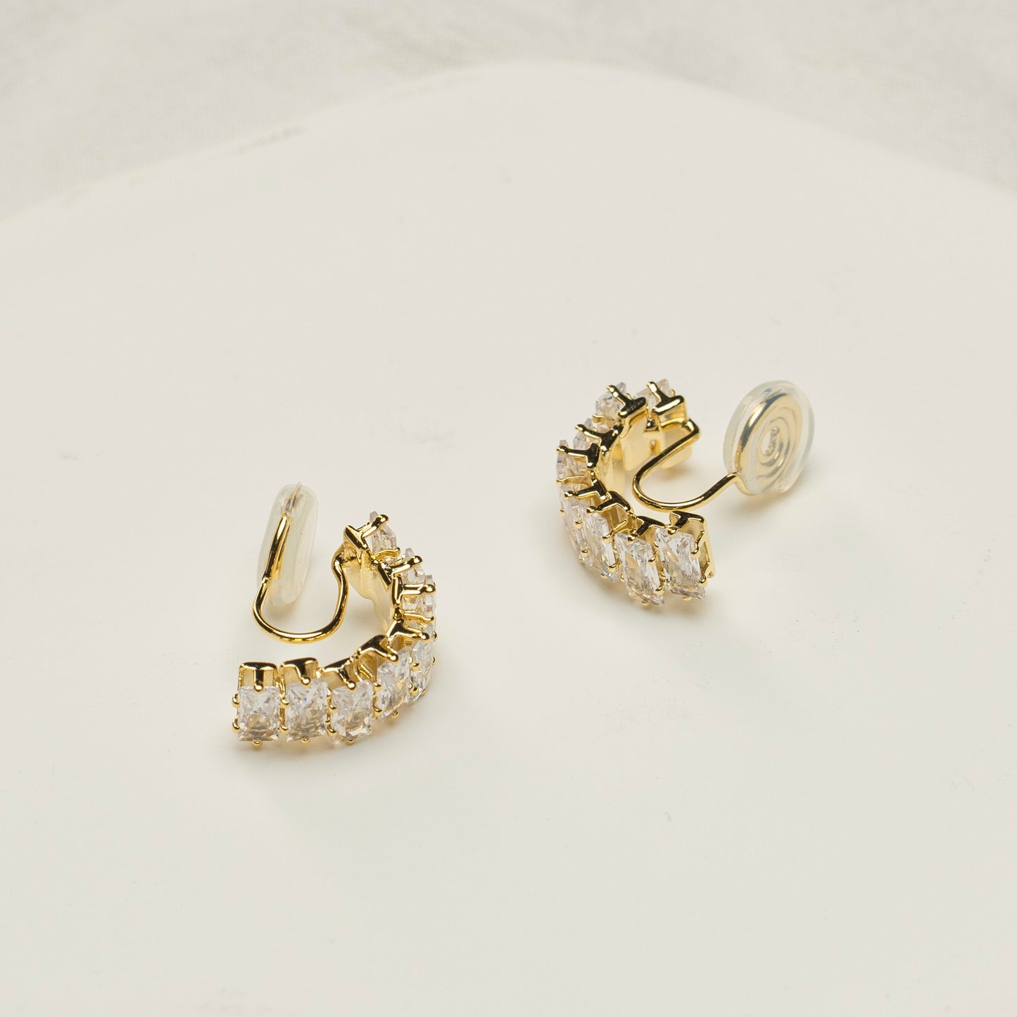 Zirconia Gold Clip-On