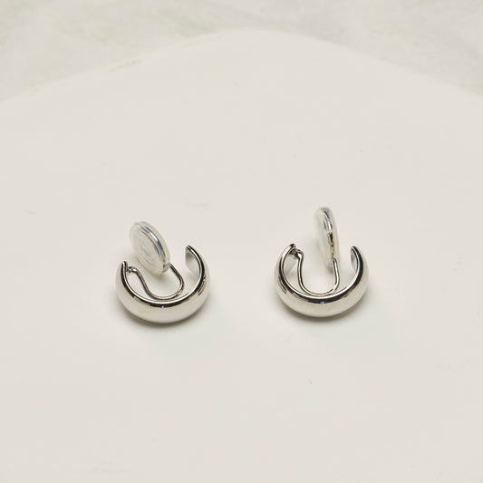 Tiny Huggie Silver Clip-On