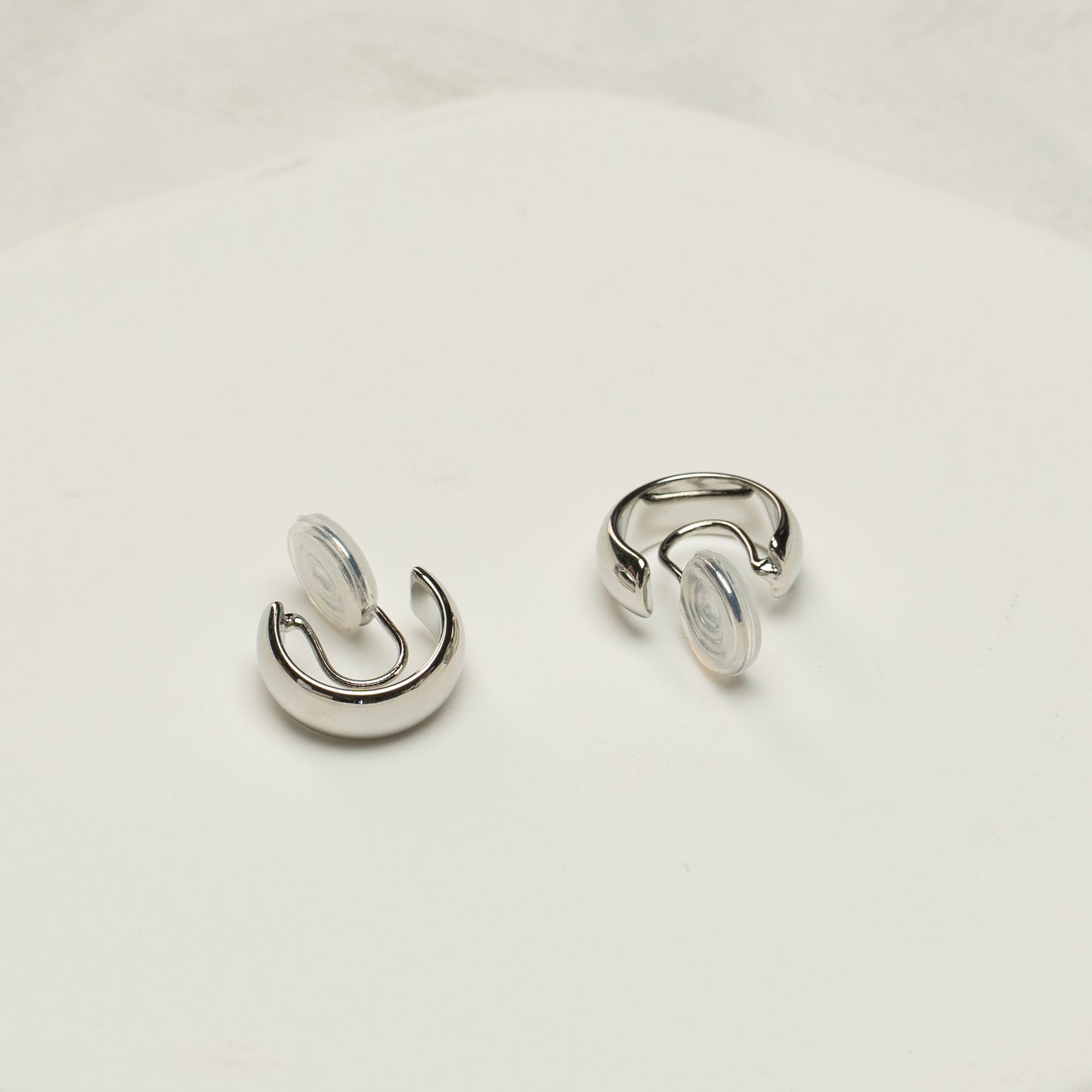 Tiny Huggie Silver Clip-On