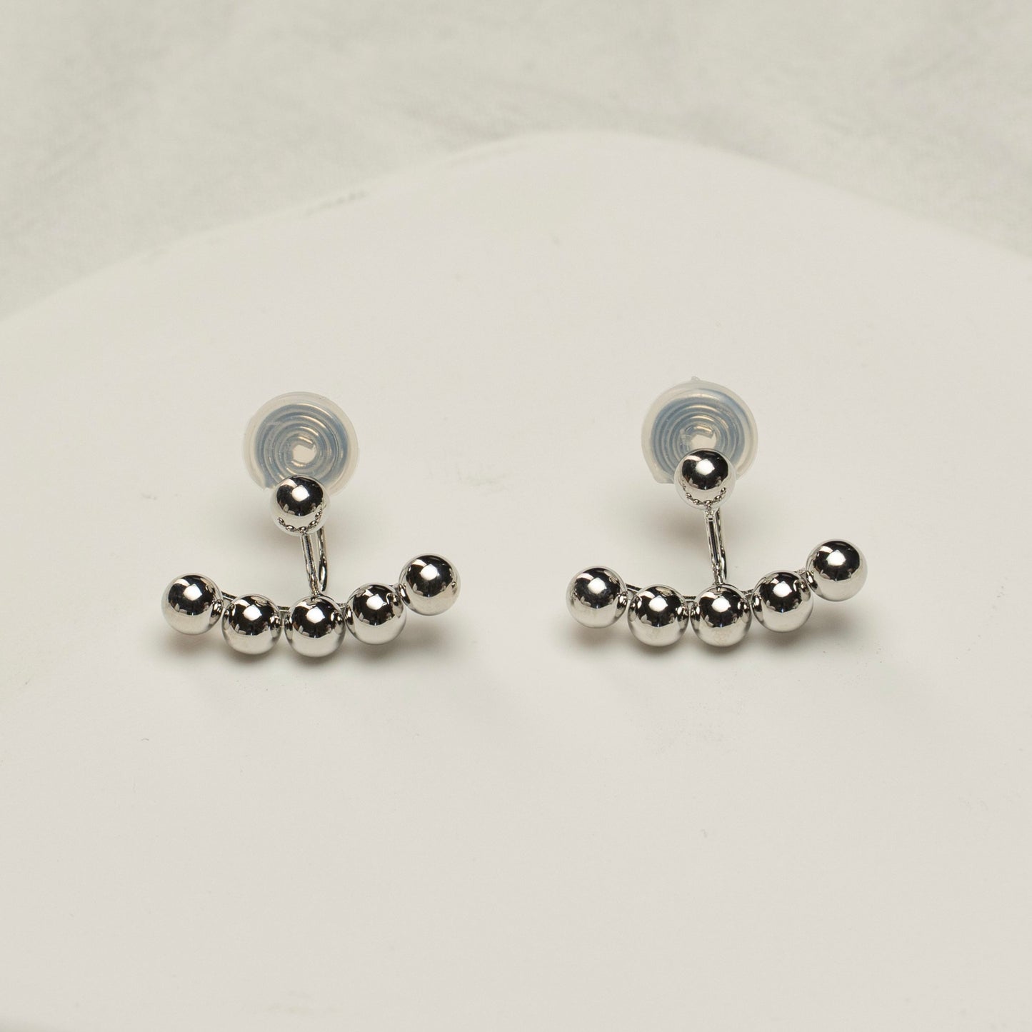 Silver Beads Clip-On