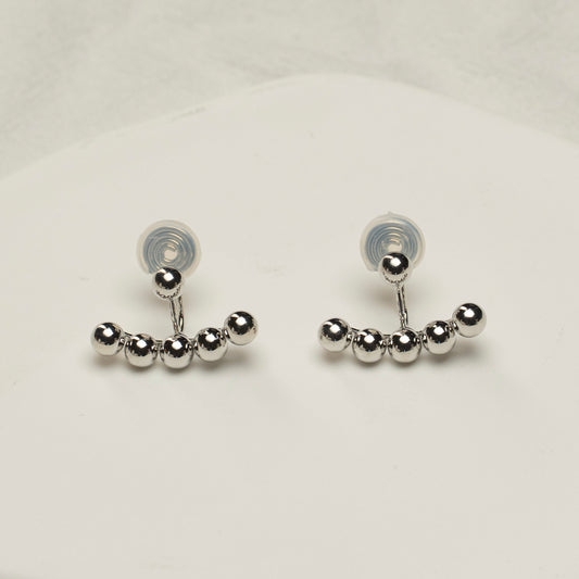 Silver Beads Clip-On