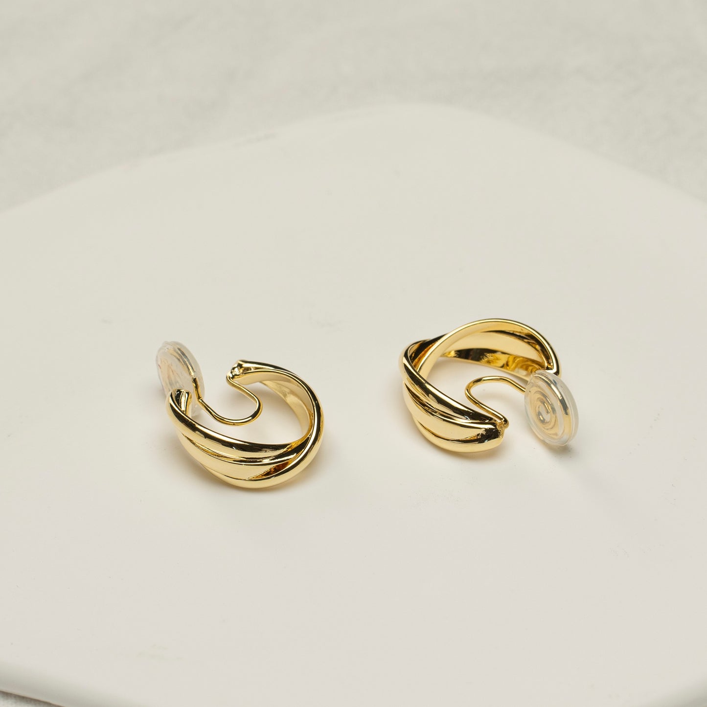 Gold Twist Hoop Clip-On