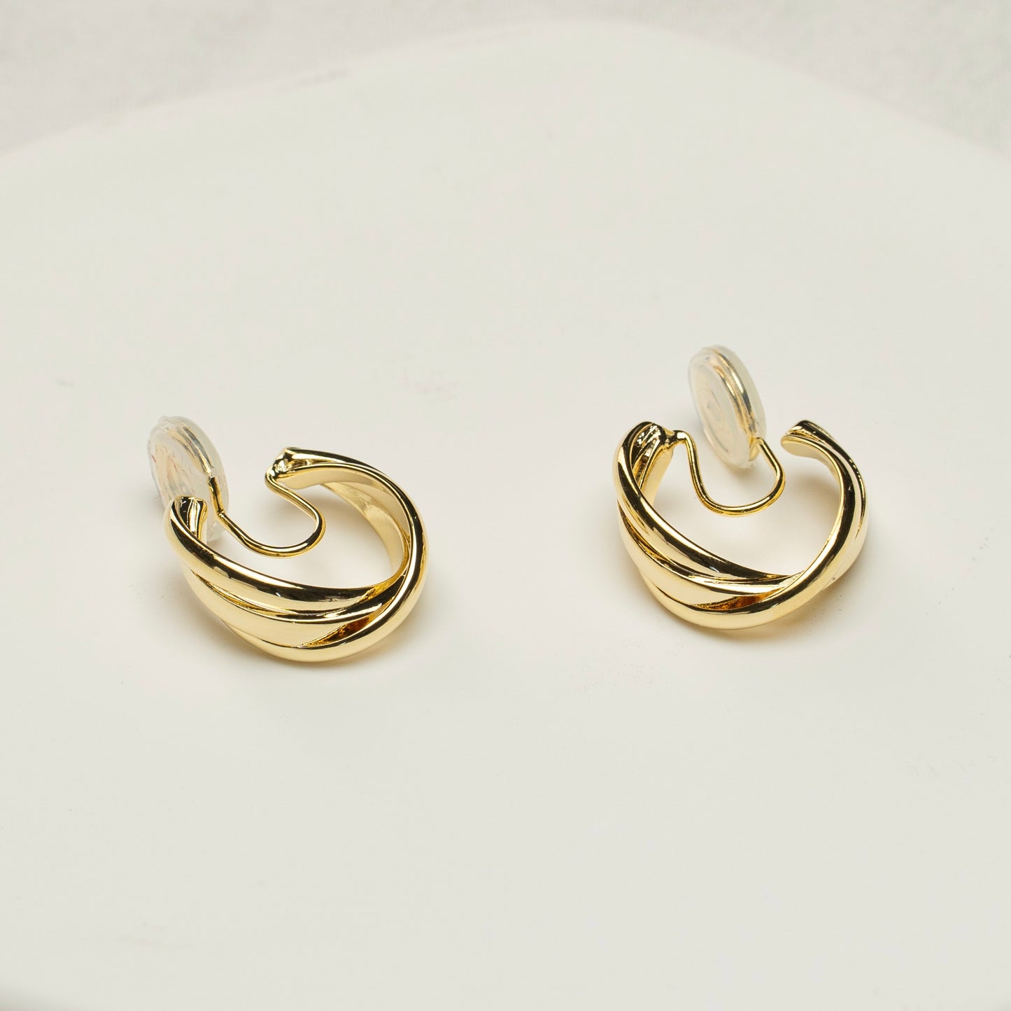Gold Twist Hoop Clip-On