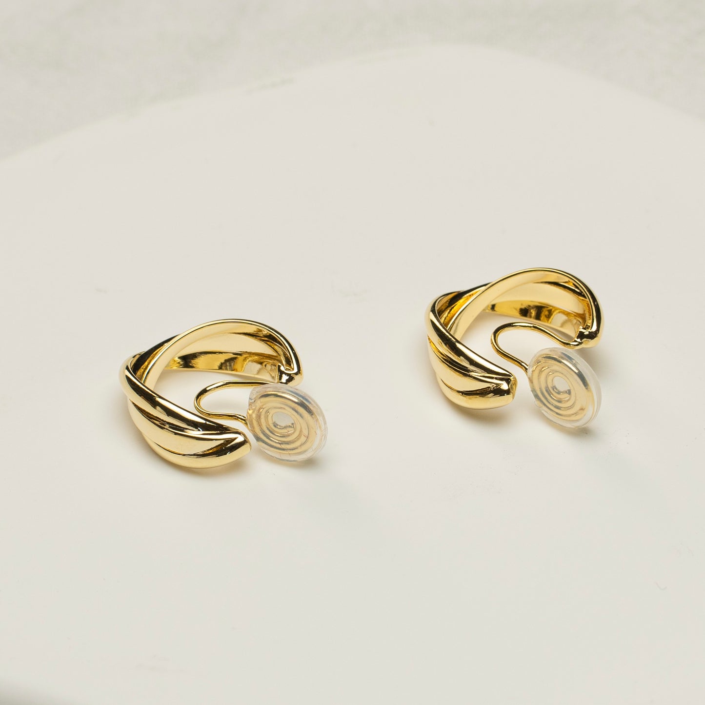 Gold Twist Hoop Clip-On