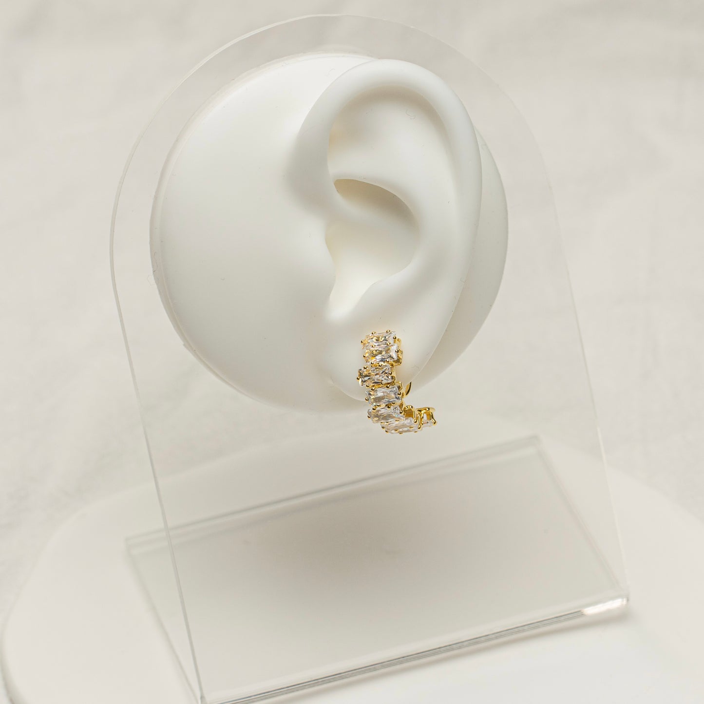 Zirconia Gold Clip-On