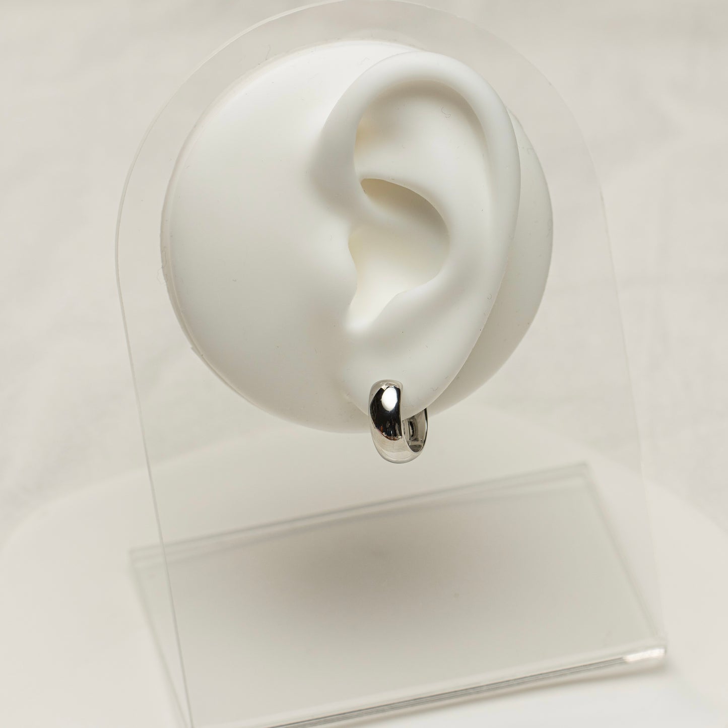 Tiny Huggie Silver Clip-On