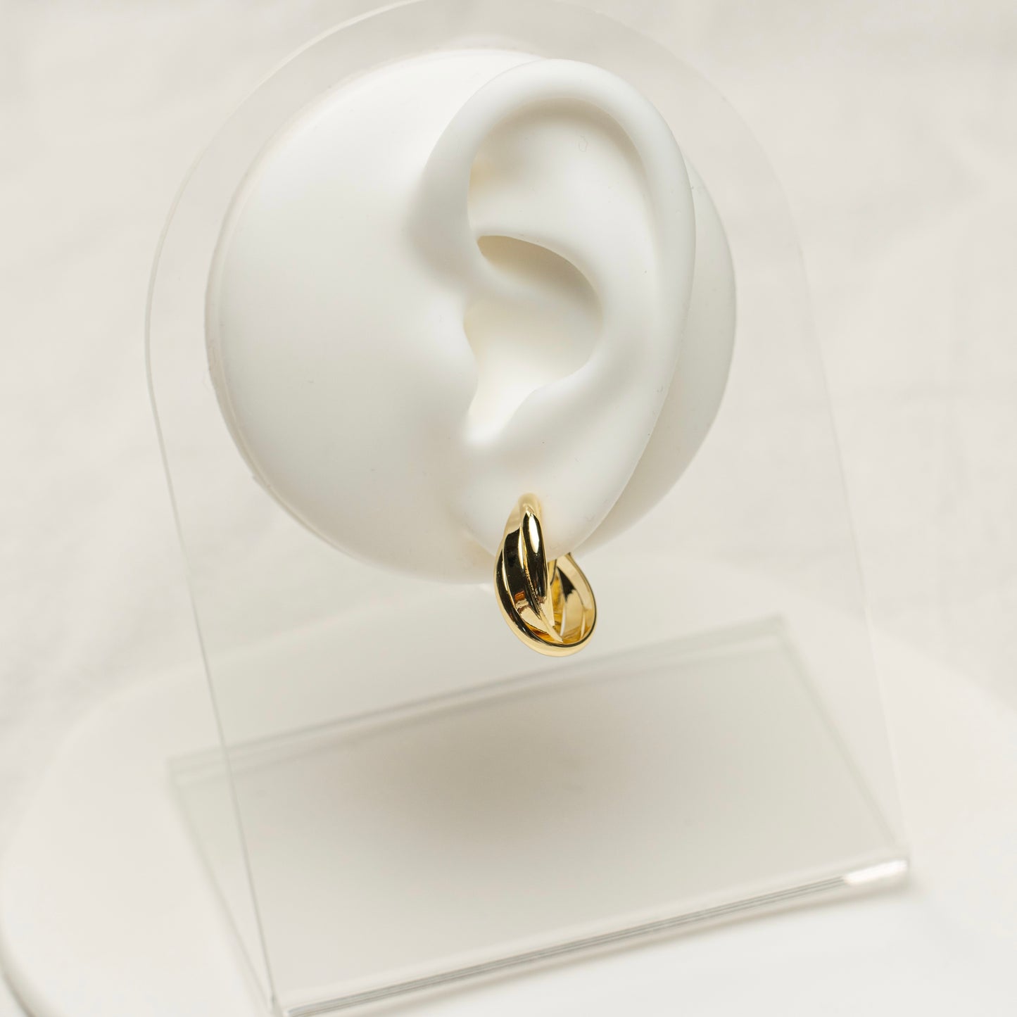 Gold Twist Hoop Clip-On